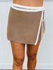 Taupe Crochet Wrap Mini Skort (Reg.)