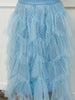 Baby Blue Tiered Tulle Mesh Midi Skirt (Reg & Plus)