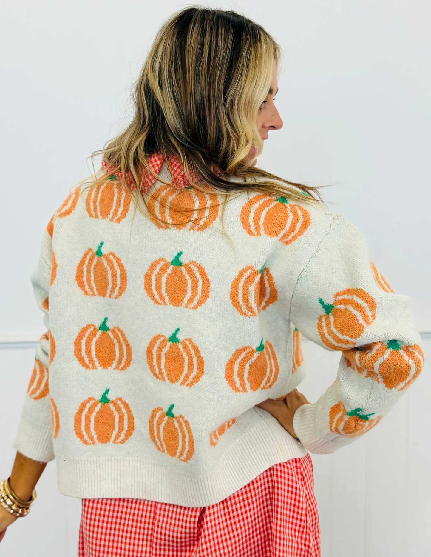 Harvest Charm Pumpkin Cardigan (Reg)