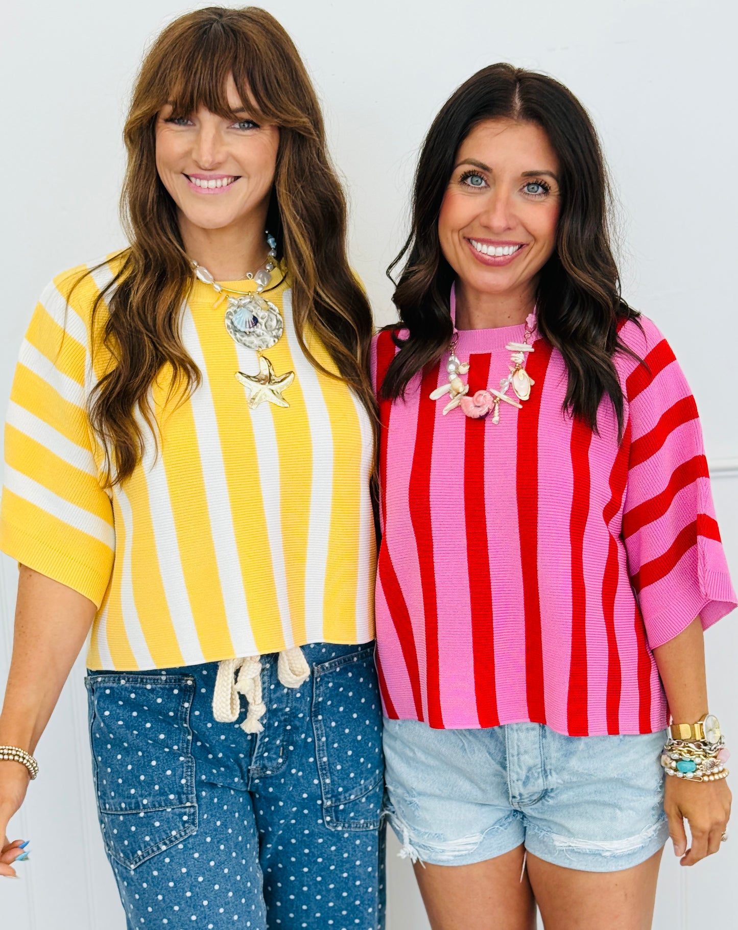 Striped Sensation Pullover Top (Reg.)-2 Colors
