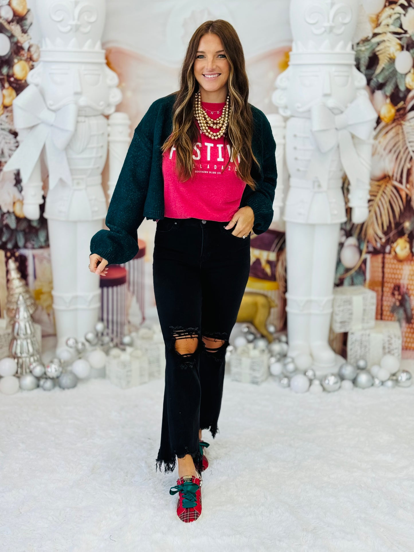 Red I'm So Festive Tee (Reg. and Plus)