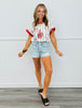 Striped Sequin Baseball Elements Top (Reg. and Plus)