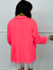 Neon Pink Lace Blazer (One Size)