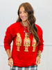 Red Metallic Nutcracker Sweatshirt (Reg. and Plus)
