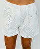 Off White Palm Tree Eyelet Shorts (Reg.)