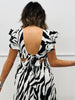 Zebra Print Cut Out Maxi Dress (Reg.)