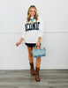 White Iconic Mock Neck Sweatshirt (Reg.)