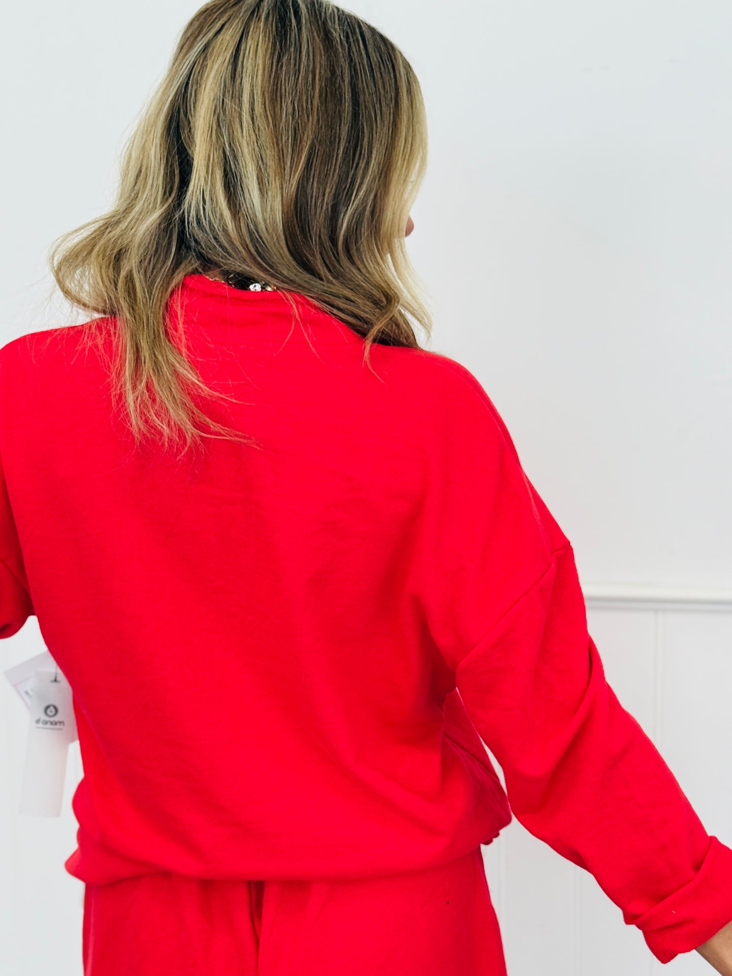Ruby Red Half Zip LS Tee & Short Set (Reg.)