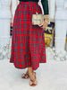 Plaid Perfection Midi Skirt (Reg.)-2 Colors