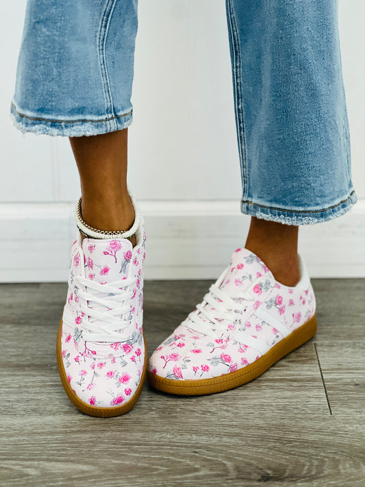 White Coquette Bloom Sneakers