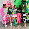 Queen Of Sparkles Licensed Green & Pink Character Profile 'Wicked' Sweatshirt (Reg. and Plus)