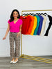 V-Neck Cap Sleeve Top (Reg. and Plus) - 9 Colors