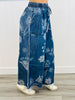Washed Denim Floral Pop Pants (Reg & Plus)