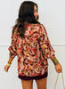 Mauve Multi Floral Print Blouse (Reg & Plus)