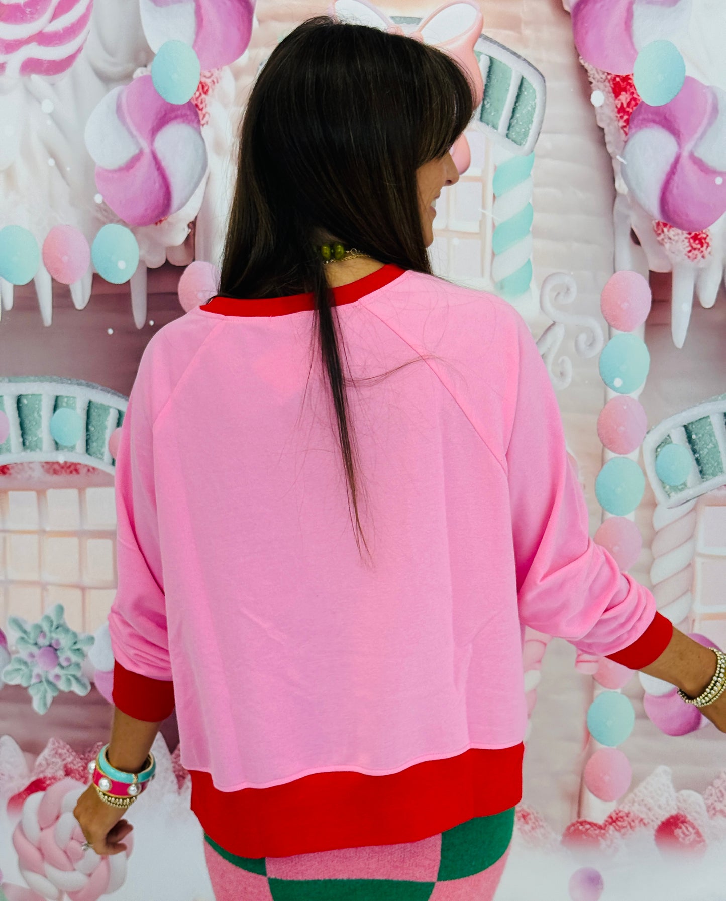 Holly Jolly Color Block Pullover (Reg. and Plus)