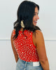 Orange Pearl Mesh Sleeveless Bodysuit (Reg.)