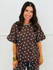 Brown Polka Dot Top & Pants Set (Reg.)