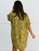 Sage Paisley Print Mini Shift Dress (Reg & Plus)
