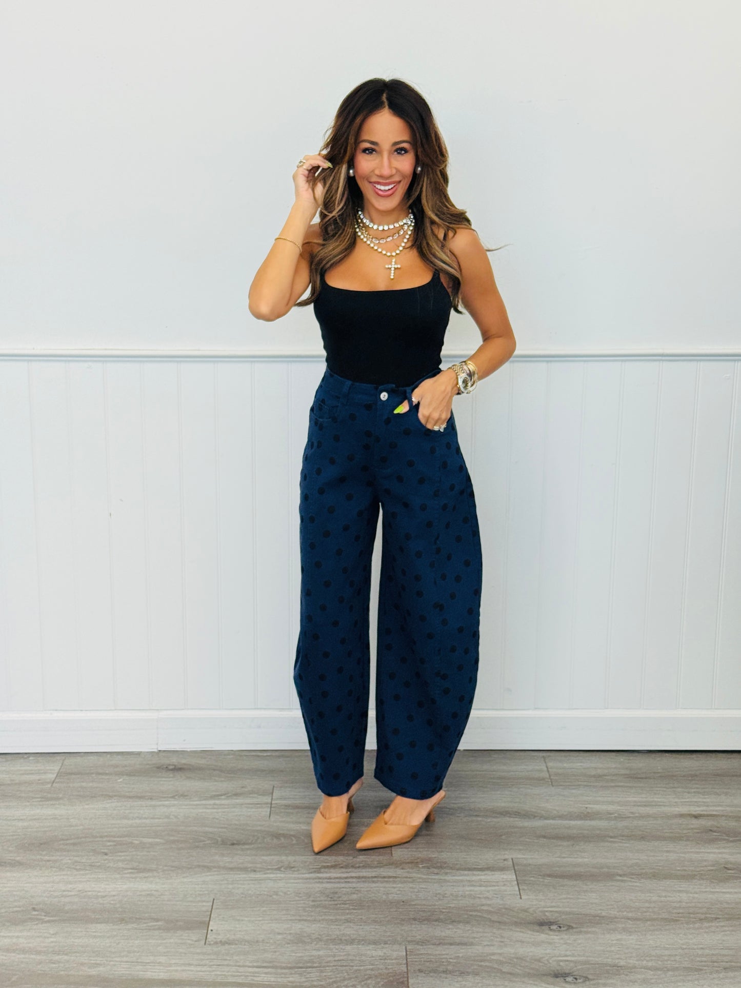 Dotted Love Barrel Pants (Reg.) - 7 Colors