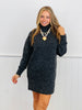 Black High Neck Mini Sweater Dress (Reg.)