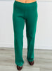 Hunter Green/Almond Stripe Top & Solid Pant Set (Reg.)
