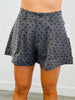 Charcoal/Black Heart Print Shorts (Reg & Plus)