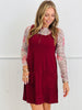 Burgundy Rory Ribbed Jumper Dress (Reg. and Plus)