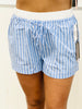 Striped Double Waist Boxer Shorts (Reg.)-2 Colors