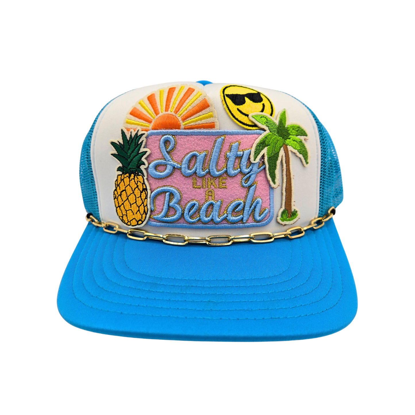 Salty like a Beach Trucker Hat with Chain