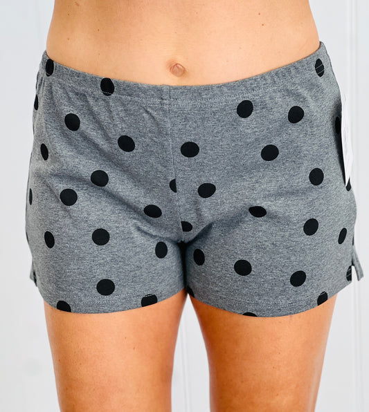 Charcoal Polka Dot Shorts (Reg.)