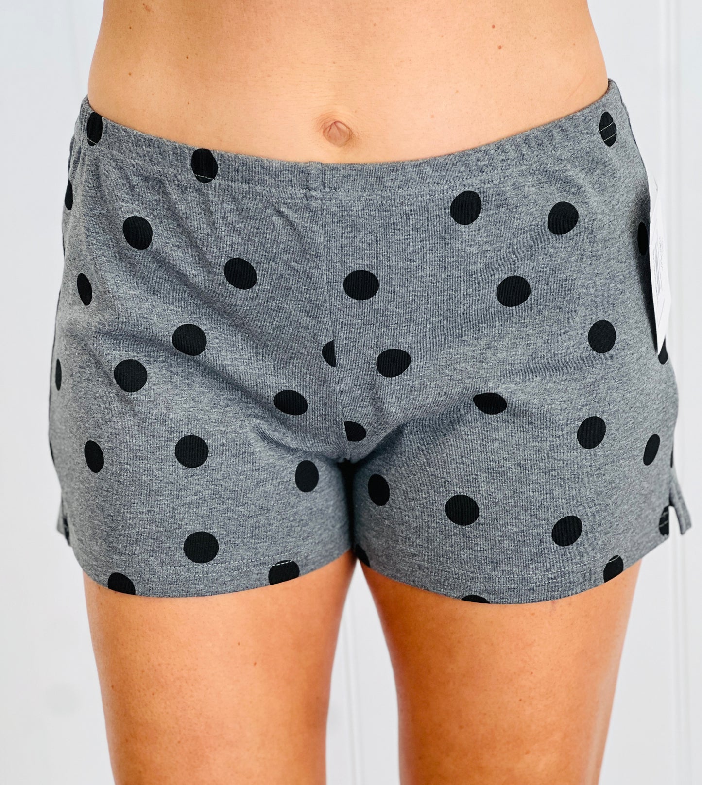 Charcoal Polka Dot Shorts (Reg.)