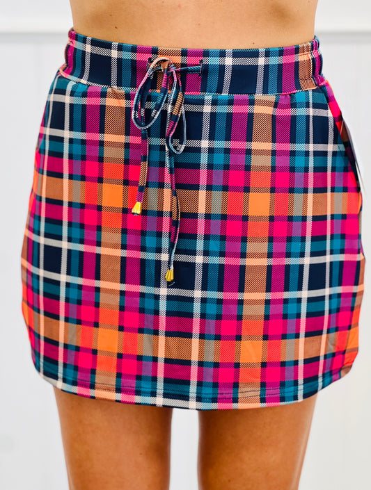 Patterned In Plaid Everyday Skort (Reg. and Plus)