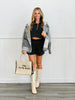 Black Rhinestone Short Sleeve Top & Shorts Set (Reg. and Plus)