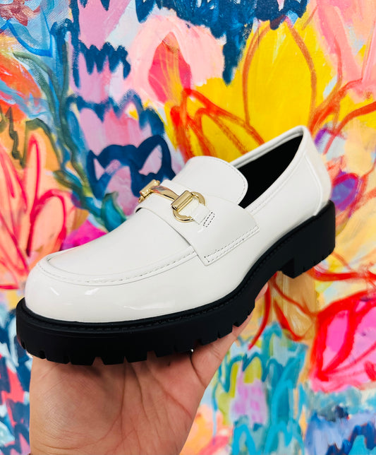 White Absolute Perfection Penny Loafer