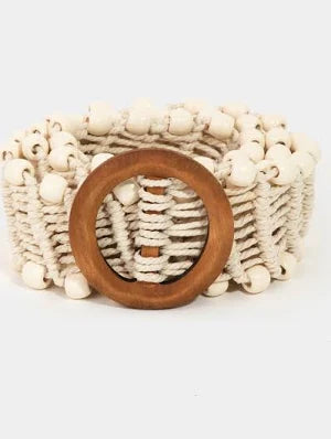 Braided Bead Trim Belt