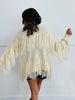 Ivory Fringe Fantasy Sweater Cardigan (Reg)