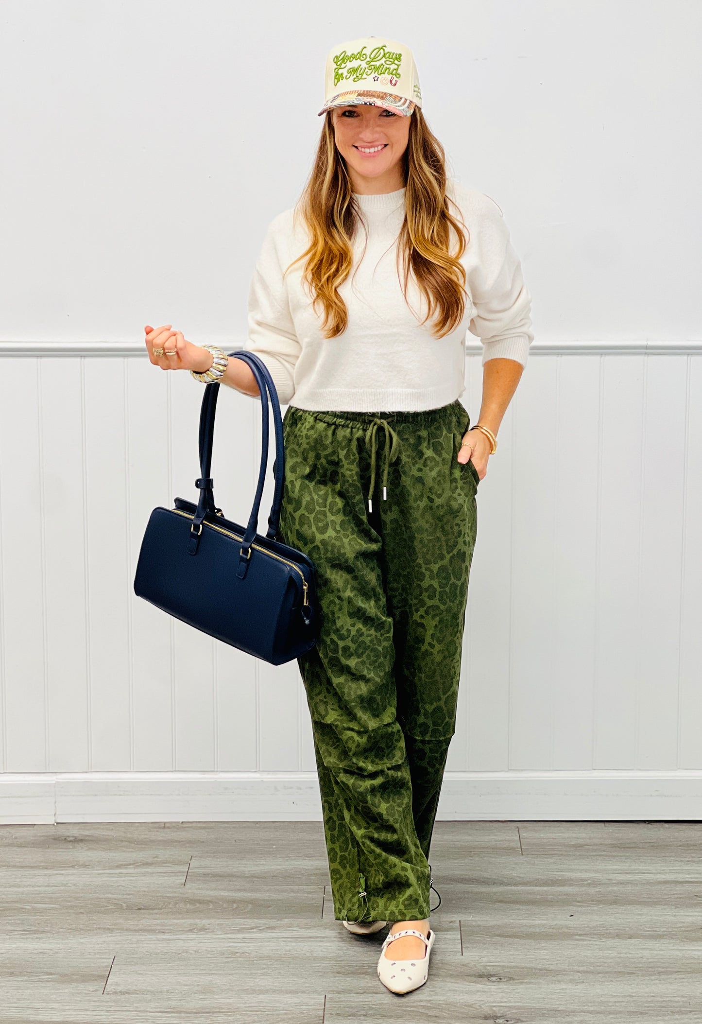 Olive Color Me Leopard Jogger Pants Remix (Reg & Plus)