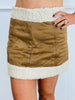 Hickory Brown Shearing Mini Skirt (Reg)