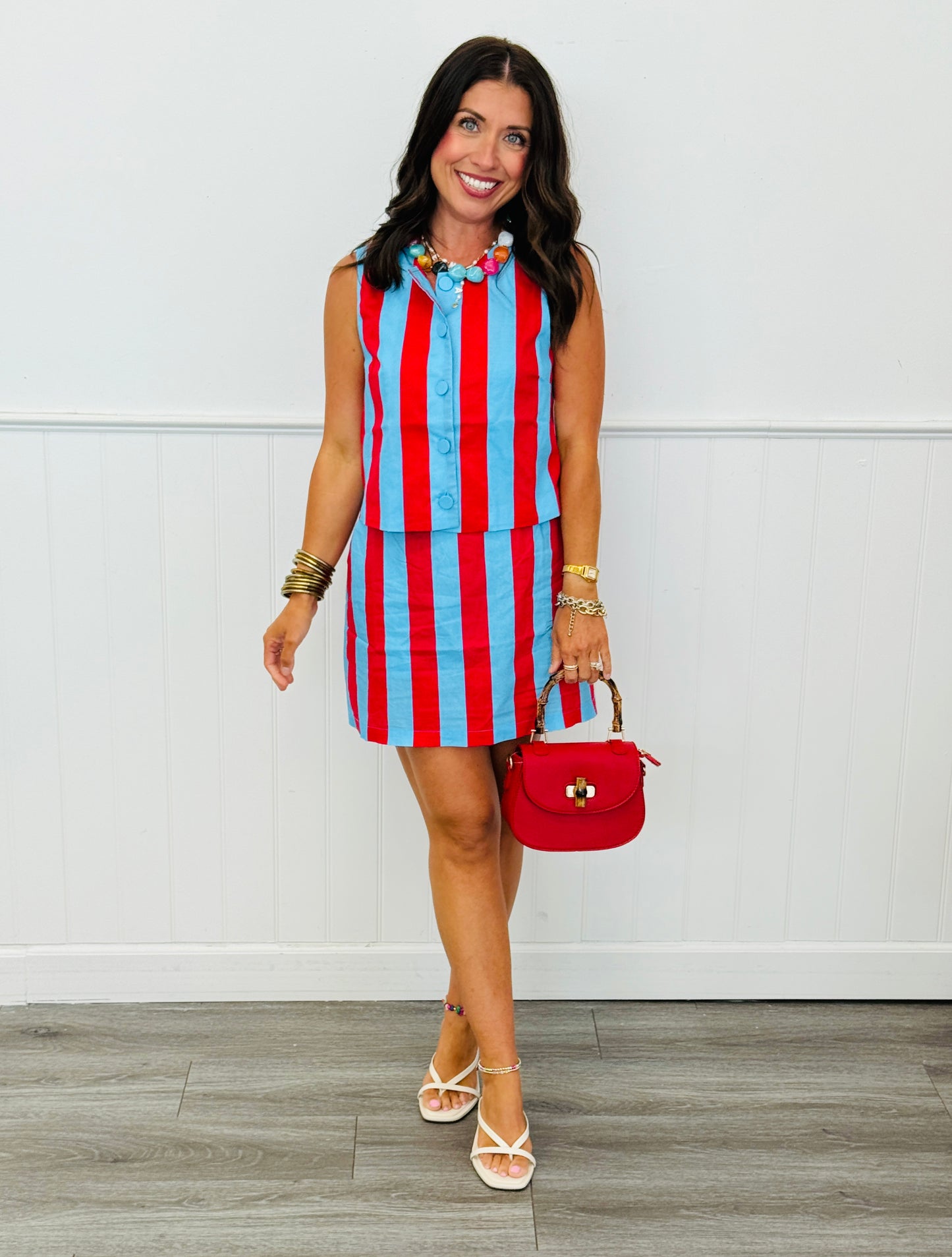 Colorful Stripe Vest Top (Reg.) - 3 Colors