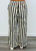 Cream/Charcoal Stripe Drawstring Pants (Reg & Plus)