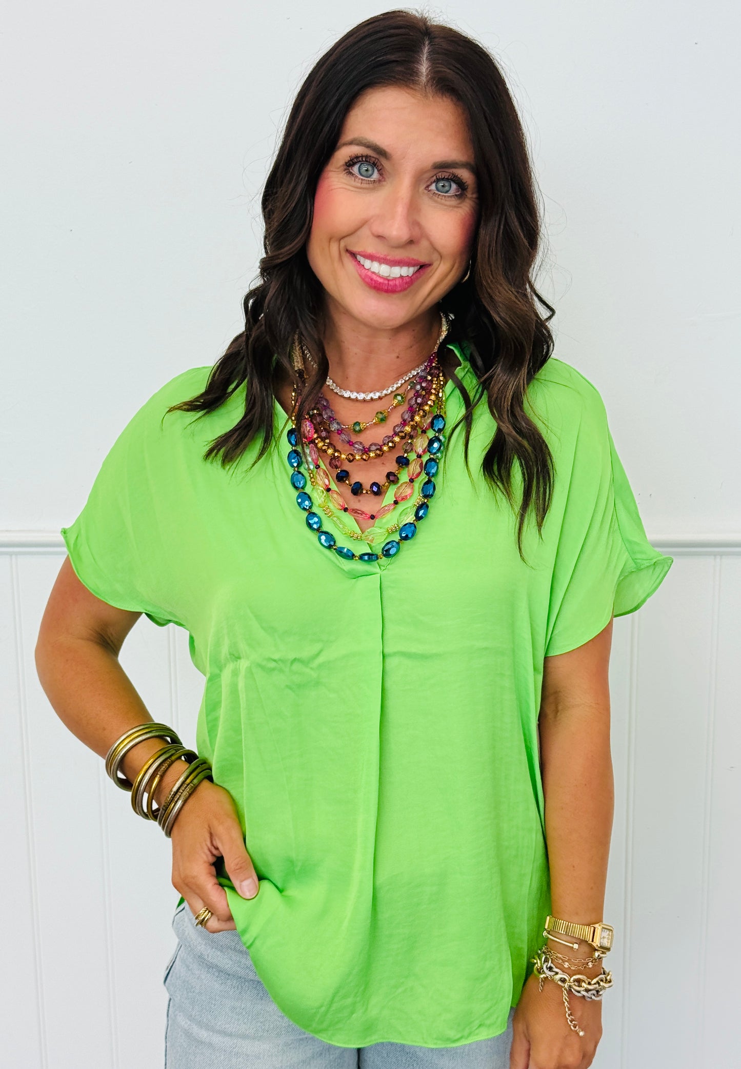 Essential Short Sleeve Blouse (Reg.)-8 Colors