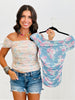 Floral Mesh Square Neck Top (Reg.)-2 Colors