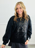 Queen Of Sparkles Black Card Logo Sweatshirt Sweatshirt (Reg. and Plus)