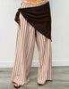 Pink Stripe Button Down Shirt, Pant & Scarf Set (Reg.)