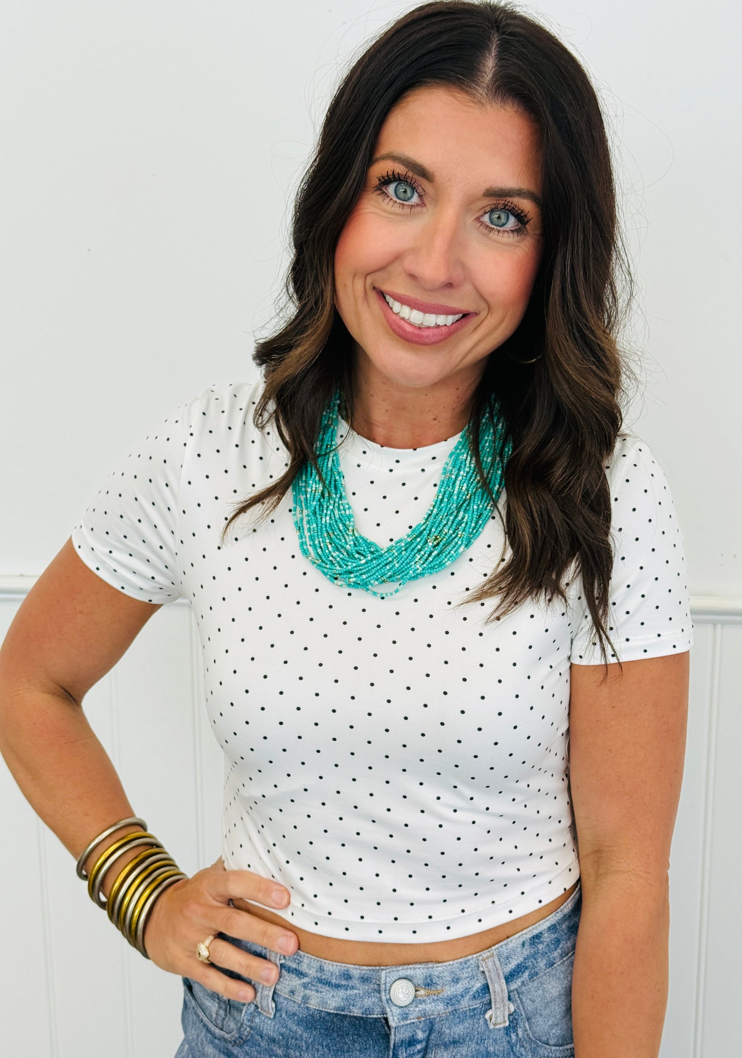 Polka Dot Short Sleeve Tee (Reg.)
