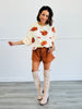 Cream Sequin Pumpkin Sweatshirt (Reg)