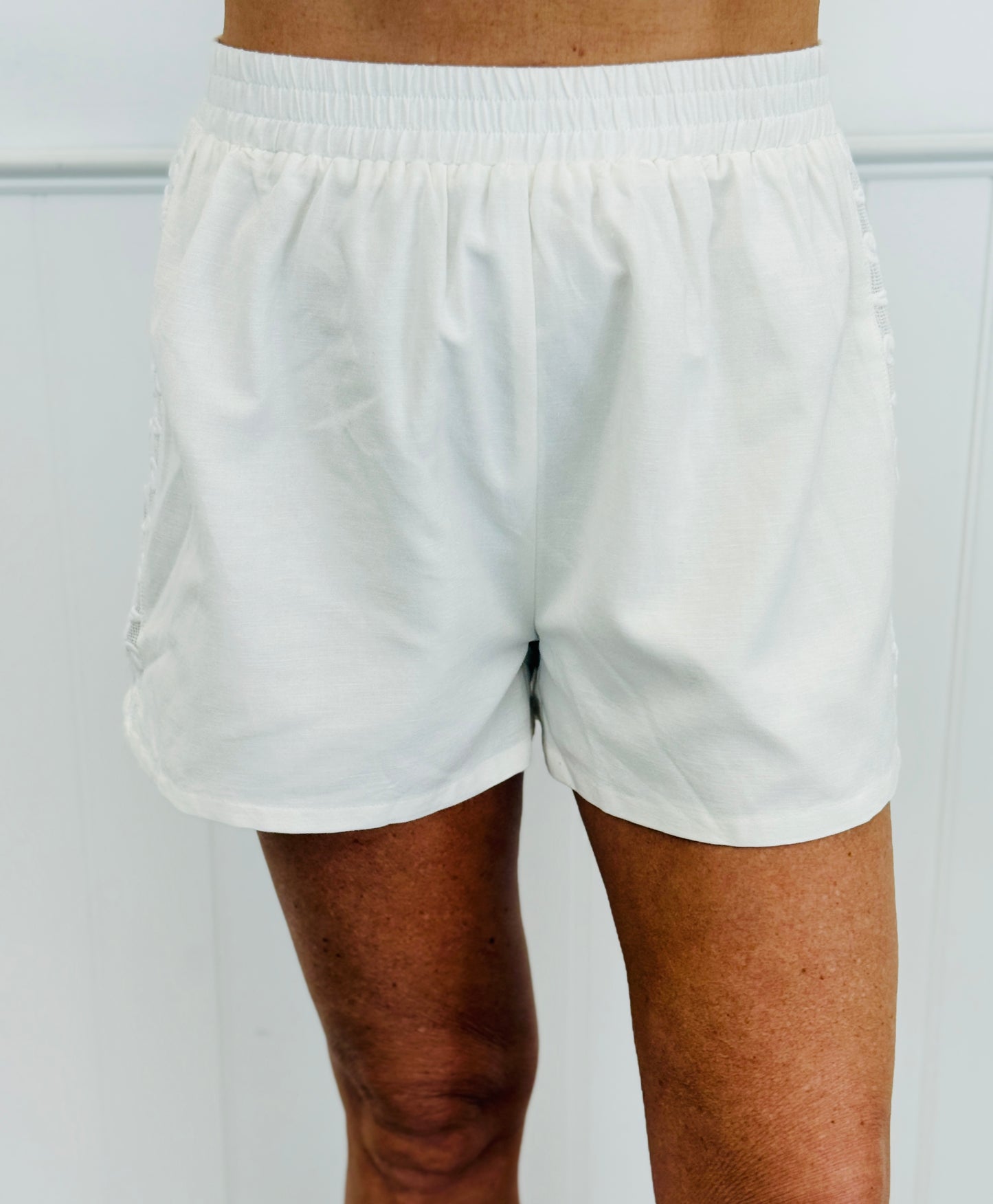White Linen Top & Shorts Set (Reg.)