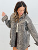 Leopard Print Rhinestone Studded Denim Jacket (Reg.)