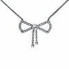 TOVA - Big Bow Necklace in Gunmetal
