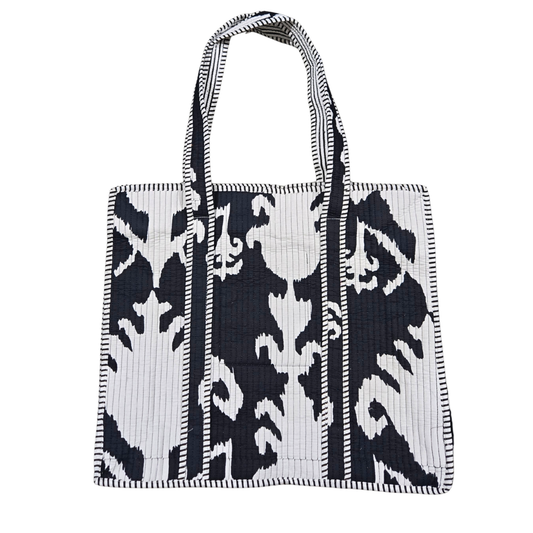 Black & White Oversized Quilted Bag